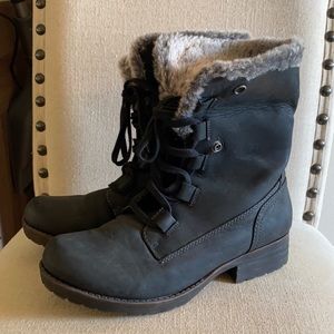 Abeo Helena Winter Boots Leather Foldover 8.5